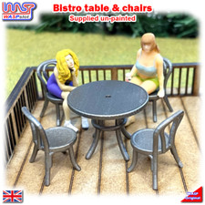 Bistro Table & chairs set - 1/32 scale, Figures, scenery,  Cafe, Patio, Diorama Cafe & Canteen Tafel Set price