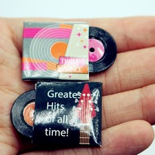 1 Set Dollhouse CD Disc Record Set Bedroom Living Room Miniature Scene Model Slaapkamer Set price