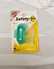 NEW Safety 1st Fingertip Toothbrush and Green Case Baby Tandenborstel hoes price
