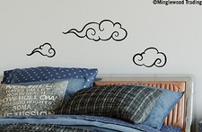 Set of 3 Chinese Clouds Wall Vinyl Decal Stickers | Wind Kid Baby Room Baby- & kinderkamerset price