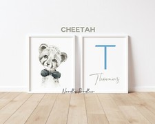 Safari Jungle Animals Nursery Prints Set Baby Kids Room Pictures Wall Art Decor Baby- & kinderkamerset price