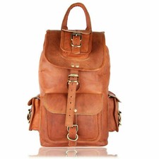 Herren Vintage Leder Rucksack Kuriertasche Braun Schulter Laptop Rucksack Tas... Unisex Sport Tas price