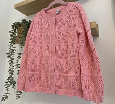 Girls Cardigan Age 6-7 Pink Crochet Spring Summer By TU plus Size Meisjes vest price
