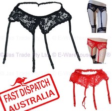 Ladies Sexy Costume Lingerie stockings Belt Suspenders Braces Clips Lace Garter Garter Riem price