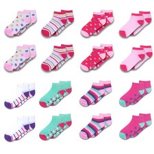 Girls Socks Trainer Liners 8 Pack Design Liners Stars Stripes Childrens Socks Meisjessokken price