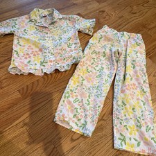 GIRLS FLORAL PAJAMAS SHORT SLEEVE SIZE 6 WHITE PINK Meisjes pyjama's price