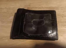 ROLFS Black Leather Unisex Wallet ID Window Unisex Portemonnee price