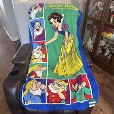 Franco Disney Snow White Seven Dwarfs Beach Towel NOS 30x60 w/ Tag Vintage Beach handdoek price