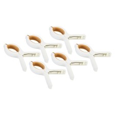 3.9" Beach Towel Clips, 6 Pcs Plastic Flexible Spring Clothespins Clamp, Khaki Beach handdoek price