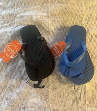 2 Pair WONDER NATION Boys Size 11-12 & 13-1  Flip Flops Slippers Sandals Beach Jongens slippers & Sandalen price