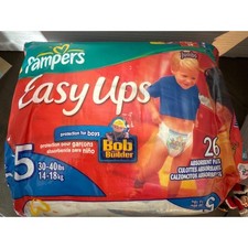 Pampers Easy Ups Boys Size 5 Bob the Builder 2005 Training Pants 26 Count Jumbo Jongens broek price
