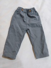 Shein Boys Pants 9-12 Months Gray Toddler Trousers Elastic Waist Slanted Pockets Jongens broek price