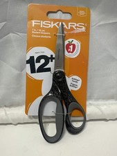 Fiskars 7 Inch Student Scissors SoftGrip 12+ Black Gray Stainless Steel Scissors price