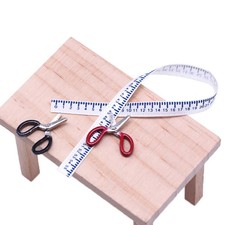 1Set Dollhouse Miniature Simulation Scissors Sewing Gauge Model DIY Accessorie Scissors price