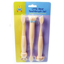 Bruin Baby Toothbrush Plastic Teething Toddler Training Bear Brushes Set of 3 Baby Tandenborstel price