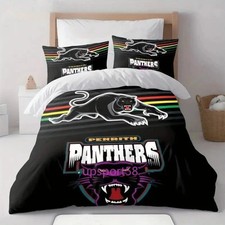 2026 Penrith Panthers Quilt/Doona/Duvet Cover Set Single/Double/Queen/King Size Dekbedovertrekset price
