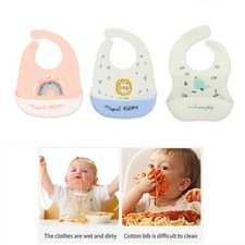 Silicone Baby Bib Food Catcher Waterproof Dishwasher Safe Toddler Feeding Bib Feeding Bib price