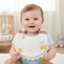 Cotton Baby Drool Bibs, High Absorbent Baby Feeding  Drool Bib Toddlers Burp Bib Feeding Bib price