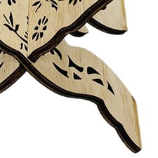 Muslim Book Holder Exquisite Engraving Wooden Folding Book Stand Basswood For Boek Houder / Stand price