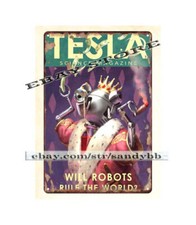 traditional home decor atomic sci-fi Will Robots Rule the World Telsa tin sign Keuken Robots price
