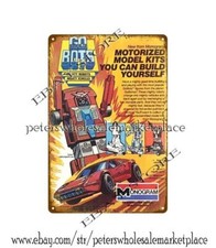 1984 Go Bots mighty robots vehicles Motorized Models retro toy metal tin sign Keuken Robots price