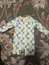 Baby Boys Sz 0-3m Of Navy One Piece Tropical Print Swimsuit Baby Swimsuit price