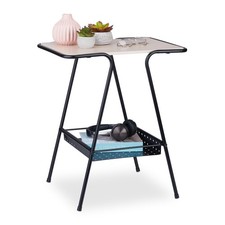 bijzettafel met tijdschriftenhouder - telefoontafel - tafel opbergruimte - zwart Bijzettafel price