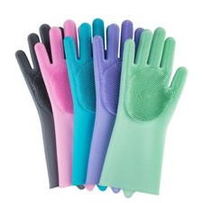 Magic Silicone Rubber Dish Washing Gloves Kitchen Pet Bath Cleaning Scrubber Keuken Glove price