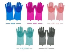 Silicone Rubber Gloves For Kitchen Dish Washing Pet Bath Cleaning Scrubber Keuken Glove price