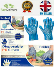 200 Pack PE Disposable Gloves Blue Large Purpose Hand Kitchen Food Prep Cleaning Keuken Glove price