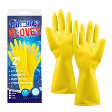 12 PAIR LATEX GLOVES HOUSEHOLD LONG SLEEVE WASHING UP KITCHEN CLEANING GLOVES Keuken Glove price