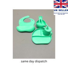Baby Feeding Set Silicone Weaning Supplies with Plate Bowl Bib Spoon Fork Cup Feeding Set price