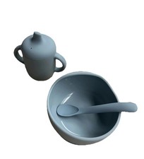 Silicone Baby Feeding Set / Blue Feeding Set price
