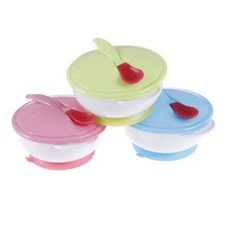Baby feeding suction bowl set slip-resistant tableware with sensing spoon Feeding Set price