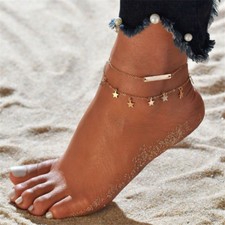 Fashion Ankle Bracelet Star Silver Gold Adjustable  Anklet Foot Chain UK Seller Anklet price