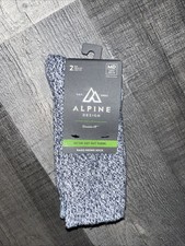 ALPINE DESIGN MENS RAGG HIKING OUTDOOR ACTIVE SOCKS 2 PAIR PACK MEDIUM NWT Sokken (Outdoor) price