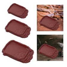 Reptile Ramp Food Bowl Amphibian Feeding Dish Habitat Feeding Plate Terrarium Feeding Plate price