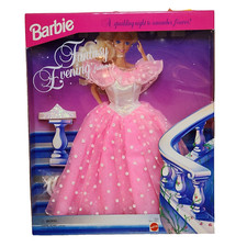 VINTAGE 1994 MATTEL BARBIE FANTASY EVENING PINK SPARKLE DRESS # 13024 NEW SEALED Evening Schoenen price