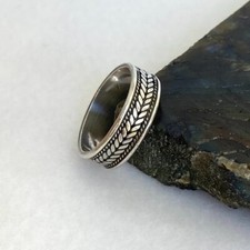 Sterling Silver 925 Braided Wheat Braid 6MM Wedding Band Ring Size 7 Zilver Wedding Band price