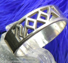 Estate Open Work Engraveable Back 0.925 STERLING SILVER Wedding Band Ring size 8 Zilver Wedding Band price