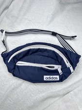 Adidas Belt Bag Mens Small Blue Padded Fanny Pack Zip Pockets Adjustable Strap Heren Riem Tas price