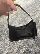 Olga Berg Black Satiny Lightweight Mini Evening Bag Evening Tas price