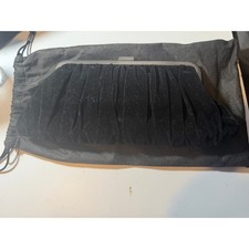 Black Velvet Evening Bag w Chain Handle Mirror Compact & Dust Bags Evening Tas price
