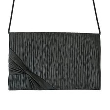 La Regale Evening Bag Pleated Organza Satin Bow Clutch Braided Strap Hong Kong Evening Tas price