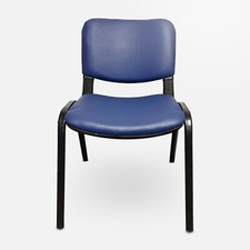 Office Conference Waiting Reception Faux Leather Stackable Stacking Chair BLUE Bezoekersstoel voor kantoor price