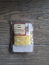 Wapsi fly tying materials. Rayon Chenille,  Med, Light YELLOW Chenille price