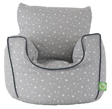 Bean Lazy ® 100% Cotton Small Grey Stars Bean Bag Chair with Filling Bean Tas Stoel price