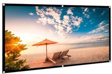 Electrovision 100" 16:9 White Indoor & Outdoor Foldable Projector Screen Curtain Projectorscherm price