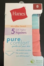 Hanes Girls 5 Pack Pure Comfort Micro Fiber Hipsters Underwear Size 8 Meisjes ondergoed price