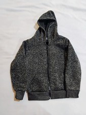 Coney Island Boys Jacket Size 4 Gray Marled Knit Full Zip Hoodie Sweater Fleece Jongens jack price